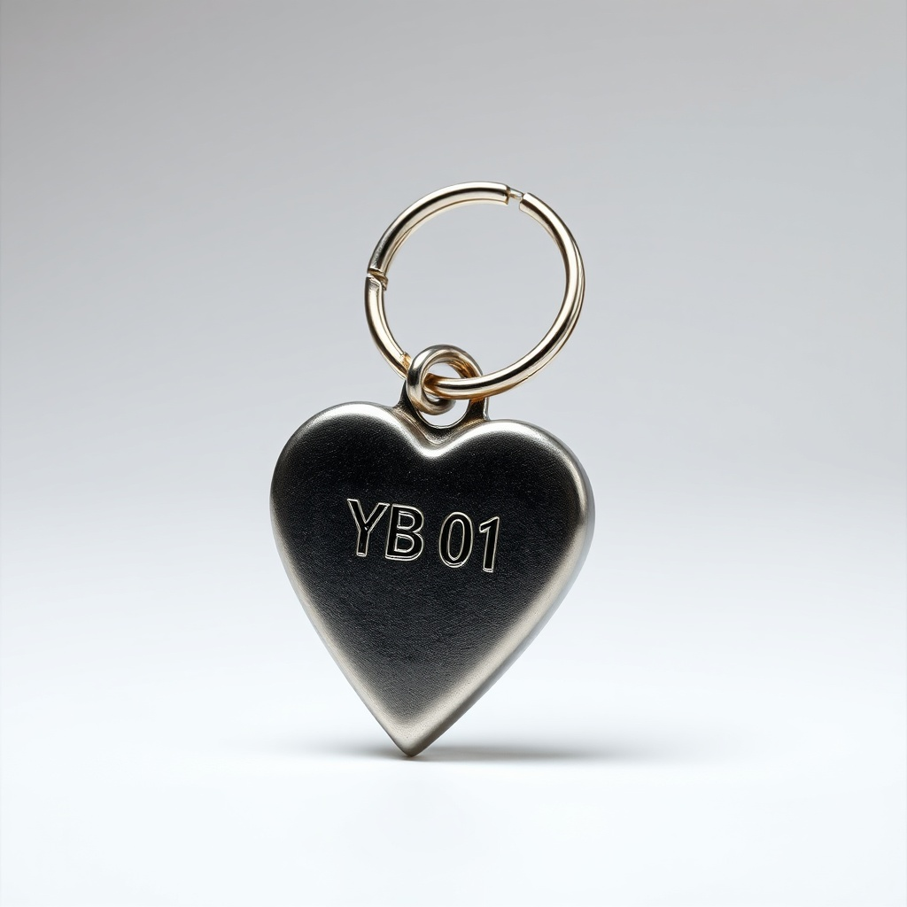 YB-01 Heart Metal Keychain